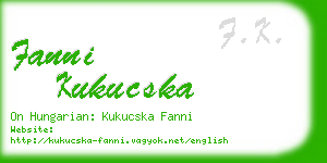fanni kukucska business card